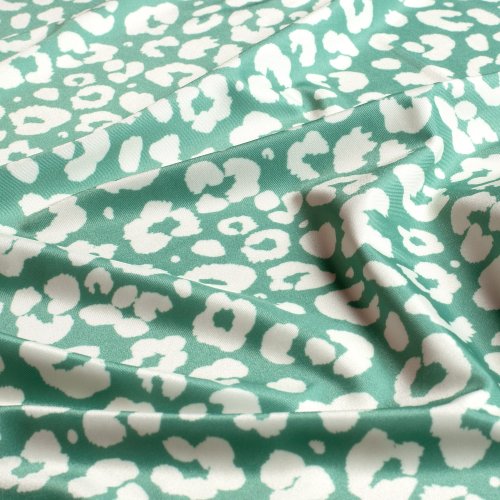 Badestoff Jersey - Panther Dots - altgrün