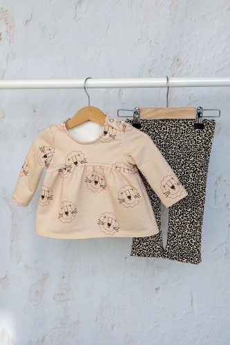 Preview: RESTSTÜCK 0,30m !!! - Jersey - Roara Leo - sand/black