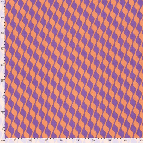 Viskose Twill - Hedda - violett/orange