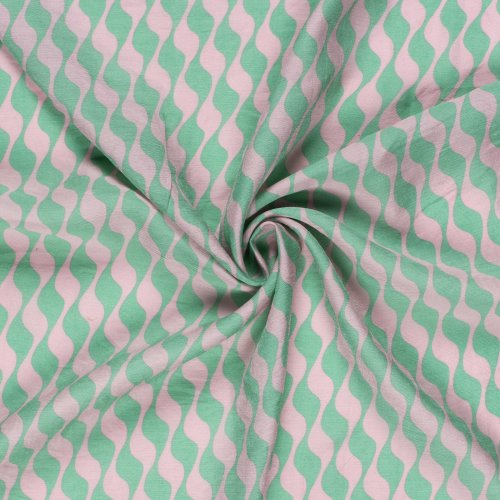 Viskose Twill - Hedda - mint/rosa