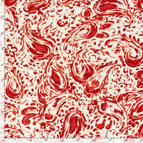 Viskosesatin - matt - Liya - rot