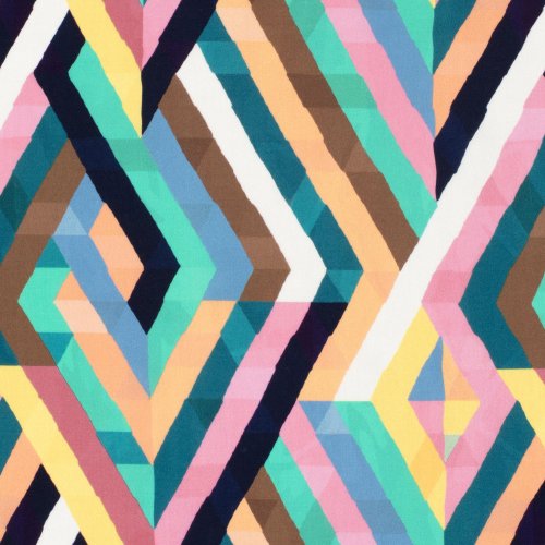 Viskose - Sina - petrol/rose