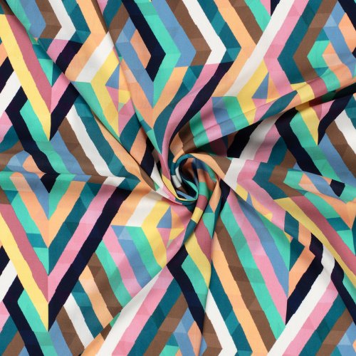 Viskose - Sina - petrol/rose