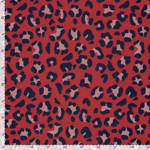 RESTSTÜCK 1,30m !!! - Musselin - Panther - fuchsia