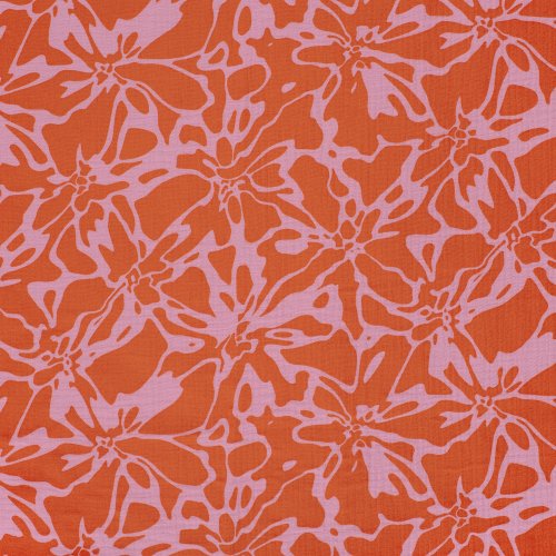 Musselin - Alenia - orangerot/rosa