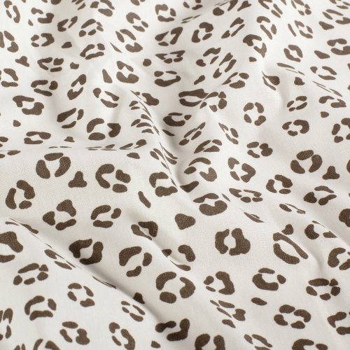 Baumwoll Popeline - Aulis Leo - ecru/braun