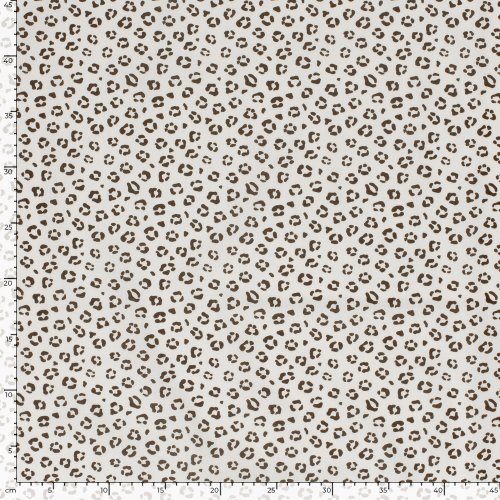 Baumwoll Popeline - Aulis Leo - ecru/braun