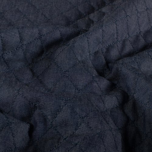 Baumwollstepper - Jeans Optik - dark blue