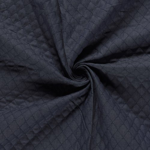 Preview: Baumwollstepper - Jeans Optik - dark blue