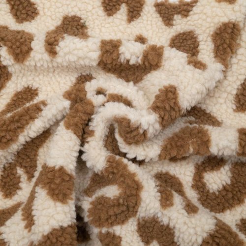 Mantelstoff - Curly Lamb - Raiko Leo - beige/caramel