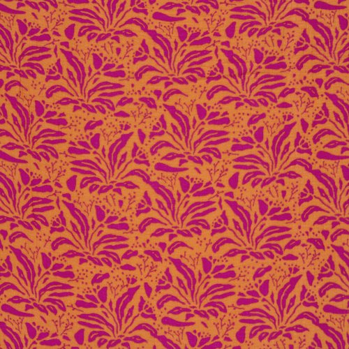 Preview: Musselin  - Gwenda Flowers - orange/fuchsia