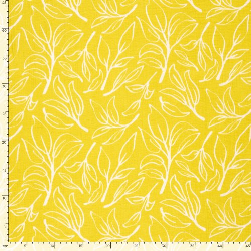 Preview: Musselin - Klementina - gelb/weiß