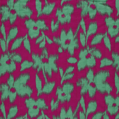 Preview: Doubleface Musselinstepper - Nyra - grün/pink/gelb