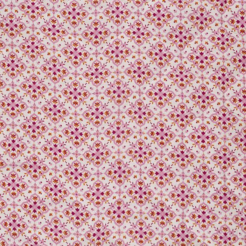 Preview: Doubleface Musselinstepper - Rosamee - rosa/weiß/grün