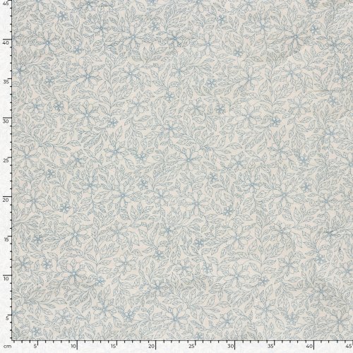 Doubleface Musselinstepper - Ottilie - blau/ecru/navy