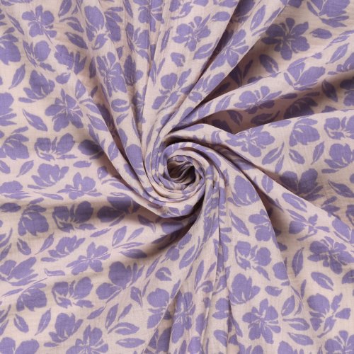 Preview: Musselin - Kanta Flowers - rose/flieder