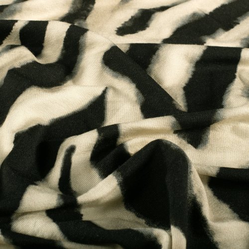 Preview: Viskosejersey - Lyn Zebra - beige/schwarz