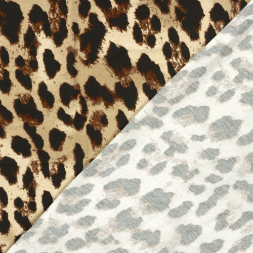 Preview: Viskosejersey - Jost Leo - beige/braun/schwarz