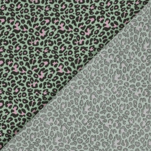 Preview: Musselin - Irmo Leo - mint/rosa/schwarz