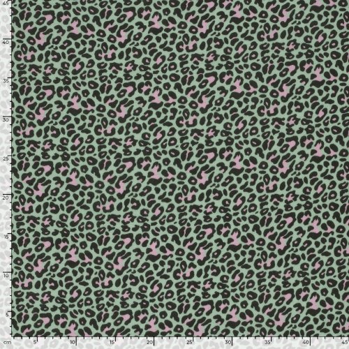Preview: Musselin - Irmo Leo - mint/rosa/schwarz