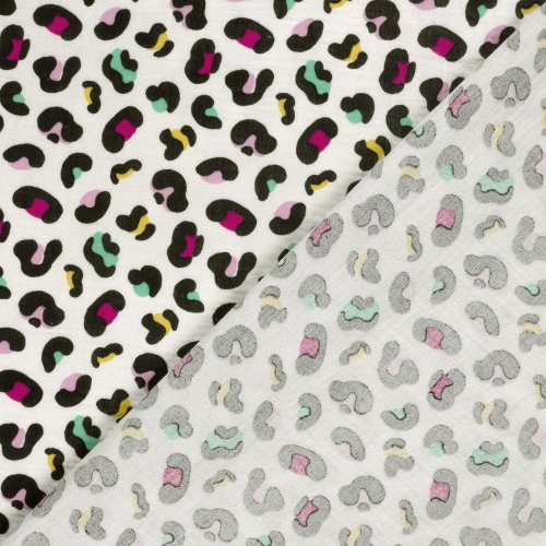 Preview: Musselin - Jian Leo - ecru/multicolor