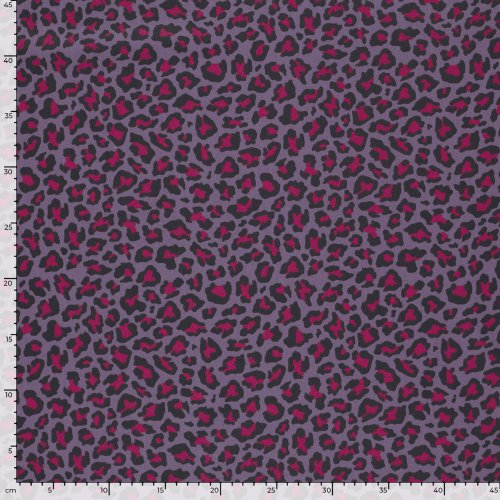 Baumwoll Popeline - Annabel Leo - lila/schwarz/fuchsia