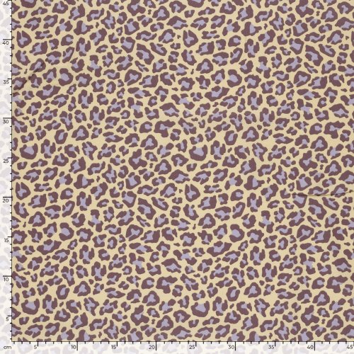 Baumwoll Popeline - Annabel Leo - hellgelb/mauve/flieder