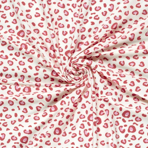 Preview: Jersey - Alka Small Leo - naturweiß/rot/rosa