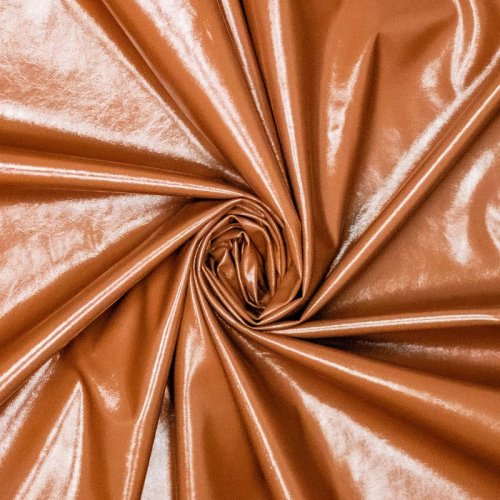 Kunstleder - shiny leather - pincone brown - Fibremood No. 35