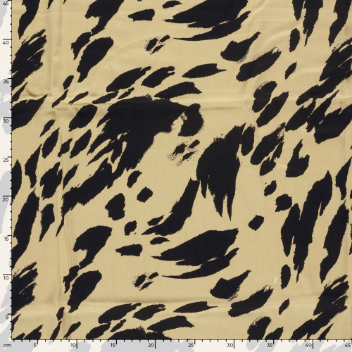 Viskose Satin - matt - Erland - sand/black