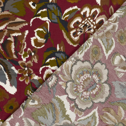 Preview: Viskose Crepe - Mirja Flowers - bordeaux