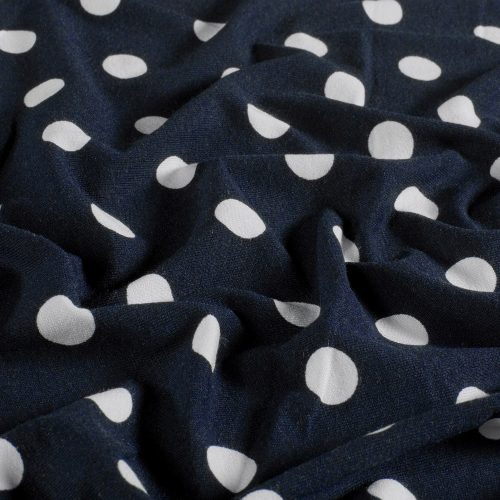 Preview: Viskosejersey - Espe Dots - navy/white
