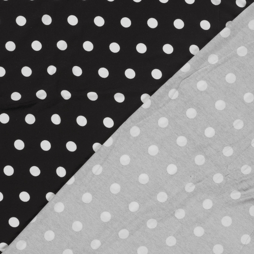 Preview: Viskosejersey - Espe Dots - black/white