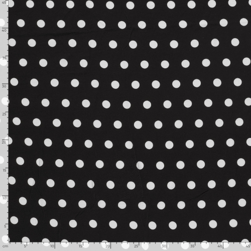 Preview: Viskosejersey - Espe Dots - black/white