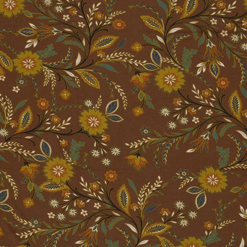 Preview: Viskosejersey - Evie Flowers - brown
