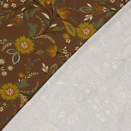 Preview: Viskosejersey - Evie Flowers - brown