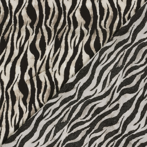 Viskose Crepe - Taina Zebra - black/sand