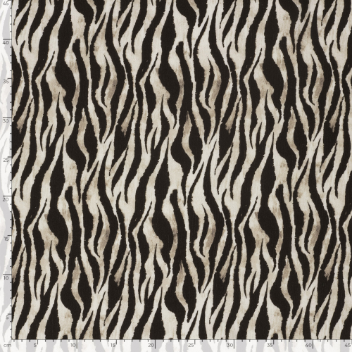 Viskose Crepe - Taina Zebra - black/sand
