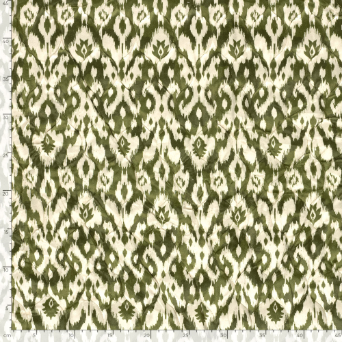 Samtstepper - Tino Ornament - olive