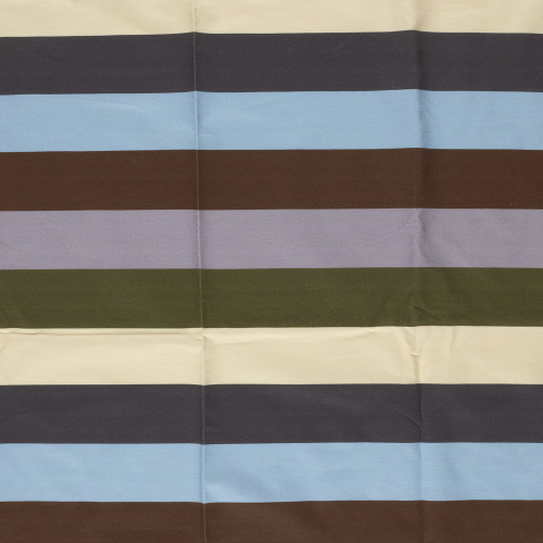 Preview: French Terry - Pablo Streifen - sand/schwarz/hellblau/braun