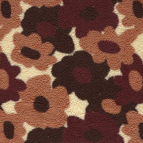 Teddy Plüsch - Vintage Bloom - ecru/nude/bordeaux