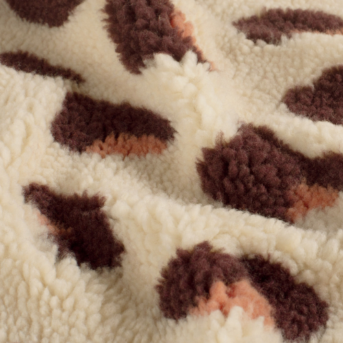 Preview: Teddy Plüsch - Mantelstoff - Kenta Leo - beige/brown