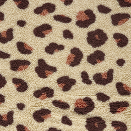 Preview: Teddy Plüsch - Mantelstoff - Kenta Leo - beige/brown