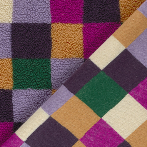Preview: Teddy Plüsch - Happy Squares - candy