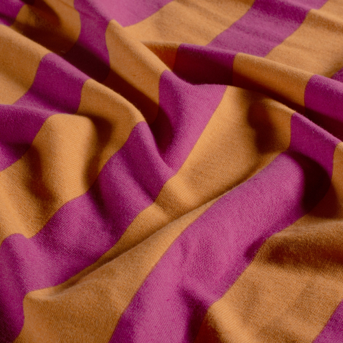French Terry - Milo Streifen - orange/pink