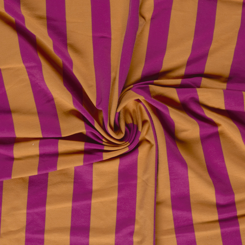 Preview: French Terry - Milo Streifen - orange/pink
