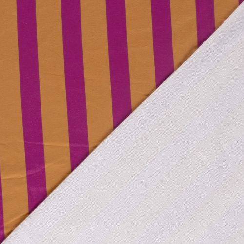 Preview: French Terry - Milo Streifen - orange/pink