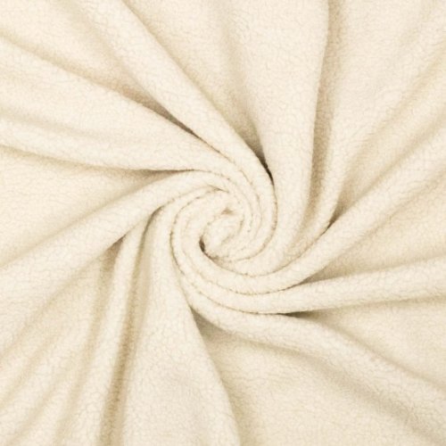Mantelstoff - Curly Lamb - uni - offwhite