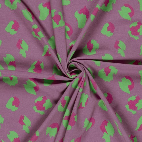 Jersey - Leo - lila/grün/fuchsia - by Fräulein von Julie