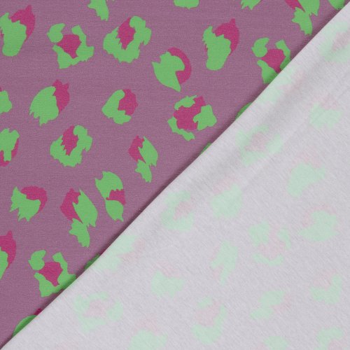 Preview: Jersey - Leo - lila/grün/fuchsia - by Fräulein von Julie